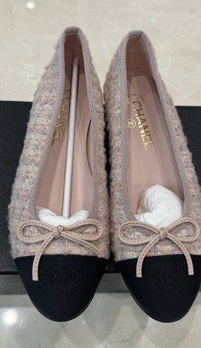 Chanel tweed ballet flats - tweed,