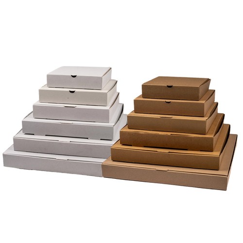 Plain pizza takeaway boxes - pizza,
