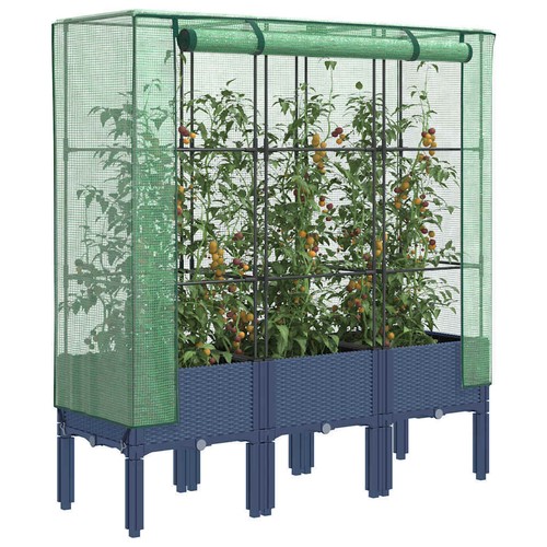 Rattan effect raised garden - rattan,