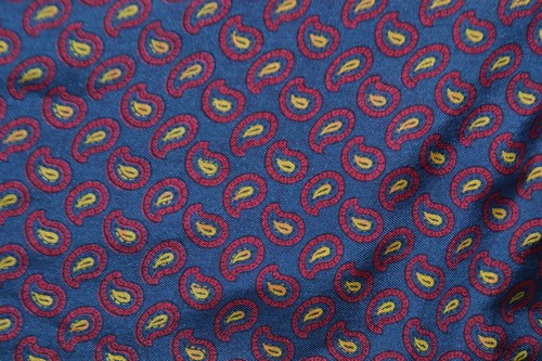 Navy blue silk ascot - silk, /