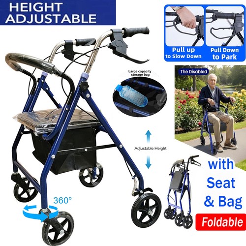 Lightweight foldable rollator - foldable,