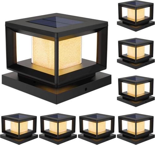 Led solar deck post cap - led,