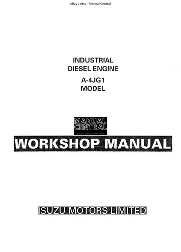 Isuzu 4jg1 industrial diesel - isuzu,