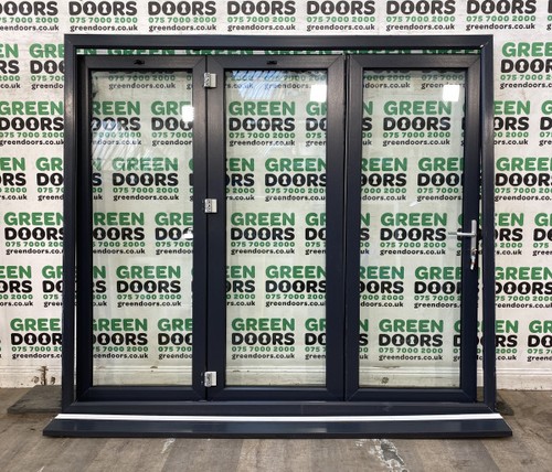 Upvc grey folding doors - grey, bi-folding