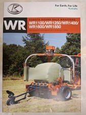Kubota WR Series Bale Wrapper Full Brochure WR1100 WR1250 WR1400 WR1600 WR1850