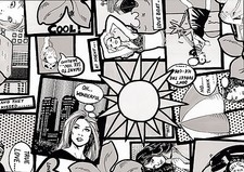 Fablon Sticky Back Vinyl  Self Adhesive  Comic Art  45cm X 2m  FAB11941