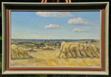 Oil Painting On Board Signature RAMSING Harvest 1942 Arte Arte