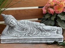 Stone figure lying Shiva Buddha approx. 33 cm wide frost-proof garden figure cast stone