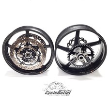 09-14 BMW S1000RR HP4 FRONT REAR BST BLACK STONE TEK 5 SPOKE ALPHA RACING ROTORS