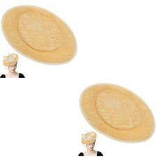 2pcs Wommen Sinamay Base Cocktail Hat Fascinator Round Base Hat Round Base