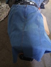Ladies Blue Denim Skirt Bbw Size 28 Brand New Long Length No Pockets