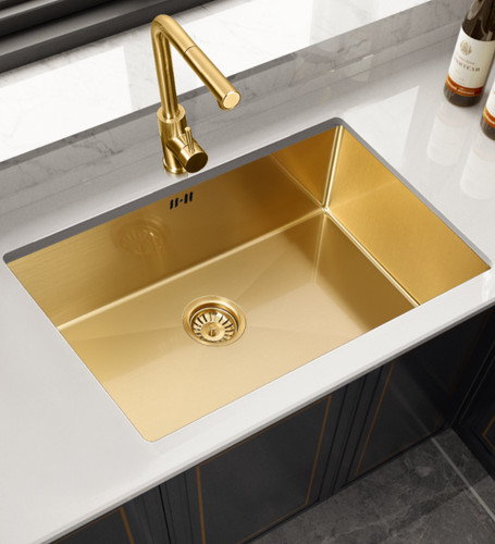 Gold stainless steel - gold, handmade