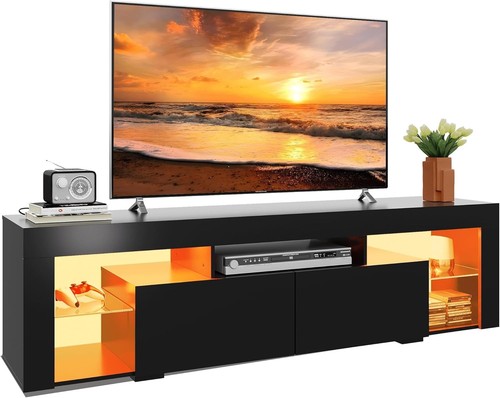Led unit black tv stand - tv,