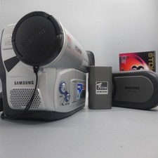 Samsung VP-L800U Handheld 8mm Cassette Camcorder Silver Tested Full Working Set