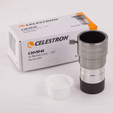 Celestron Omni 2x Barlow Lens 1.25", 52-Degree Field of View, Fully multi-coated