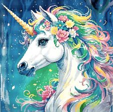 Rainbow Unicorn - 14 Count Cross Stitch Kit - Aida Size 47 x 47cm