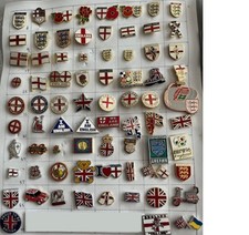 ENGLAND ENAMEL LAPEL BADGES 