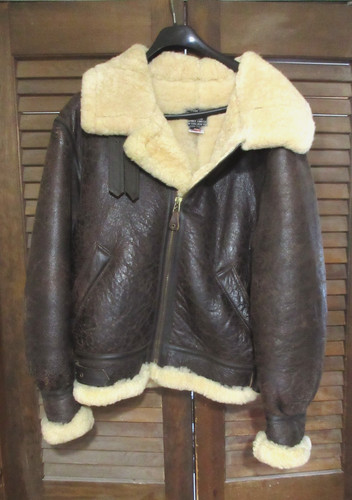 Vtg avirex usa sheepskin - b-3,