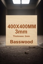400x400x3mm Basswood Ply Wood Sheets Unfinished UK Stock