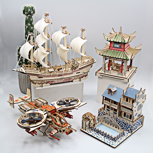 Wooden puzzles model kits - puzzles,