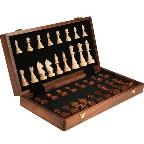 Folding wooden chess - wooden,