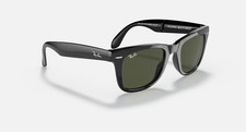 Ray-Ban Folding Wayfarer RB4105 Shiny Black G-15 Green S: 50