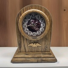 VINTAGE Handcrafted Wood Mantle Clock QUARTZ CHRONOX JAPAN Movement 11-03 Signed