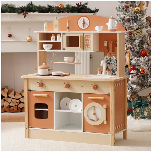 Kids wooden play kitchen set - kids,