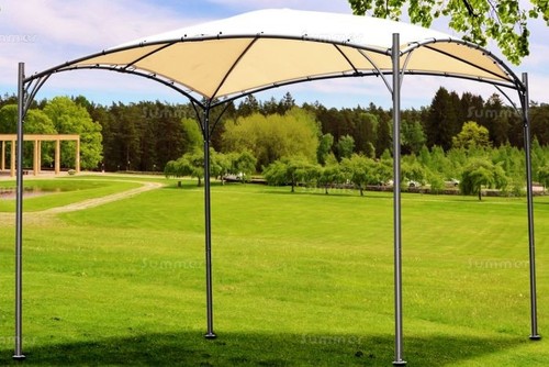 Curved roof metal gazebo - roof,