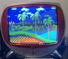 RARE LG CE-20J3RX Netee CRT TV With Matching VCR Player Orange Working