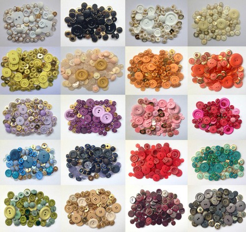 Assorted mixed buttons arts - mixed,