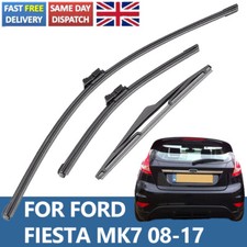 x3 Front & Rear Windscreen Wiper Blades Set For Ford Fiesta MK7 08-17 26"15"12"