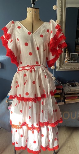 Spanish flamenco red white