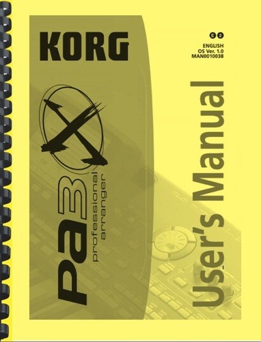 Korg pa3x keyboard user - pa3x,