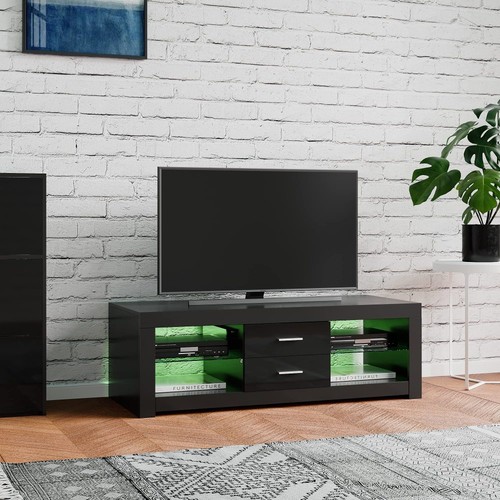 Modern 120cm black high gloss - high,