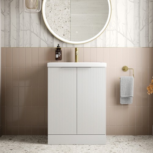 Bathroom vanity unit fluted - bathroom,