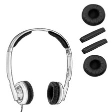Black Earpads & Headband For