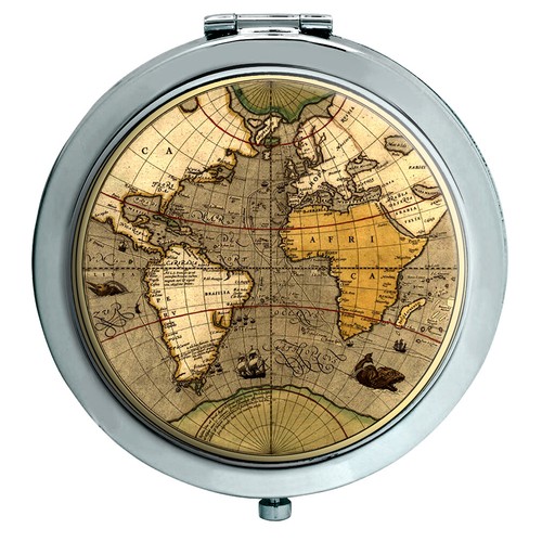 Antique world map compact - world,