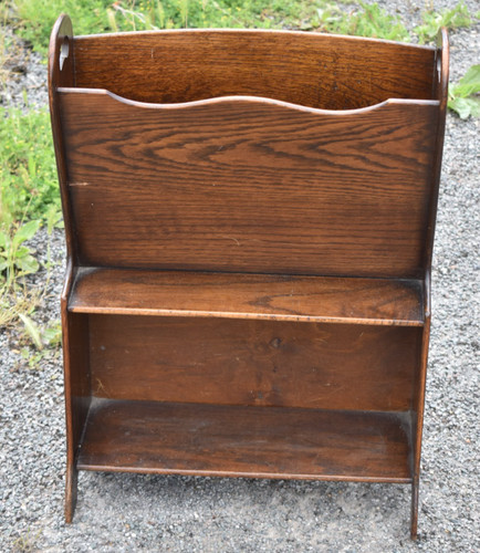 Antique oak magazine rack - antique,