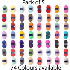Woolcraft NEW FASHION DK Knitting Yarn / Wool- 100g Double Knit Ball PACKS OF 5