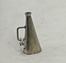 Vintage .925 STERLING SILVER 3D Mega Phone CHARM For Charm Bracelet