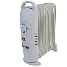 Oil Filled Radiator 800W Portable Electric Heater 7 Fins Thermostat Freestanding