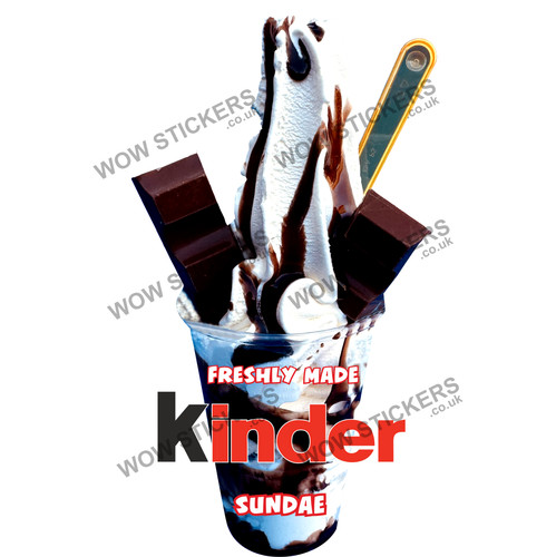 Ice cream van sticker kinder - van,