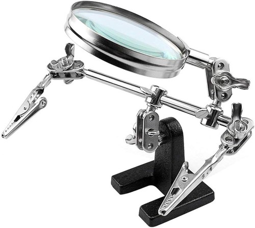 Helping hands magnifier stand - hands,