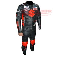 SUZUKI ICON BLACK COWHIDE LEATHER MOTORBIKE MOTORCYCLE ARMOURED 2 PIECE SUIT