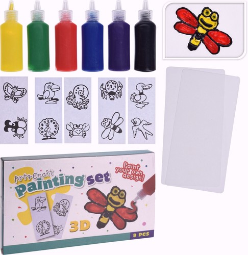 Glass painting kit - 3d, kids