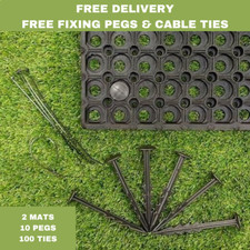 2x Rubber Grass Mats 23mm 1.5m x 1m Bundle Kit Gateways Golf Playground Horses