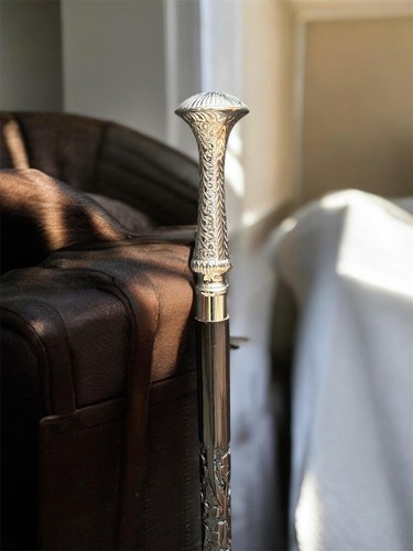 Vintage ornate walking cane - vintage,