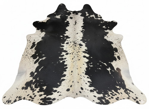 100 natural cowhide rug - rug, black
