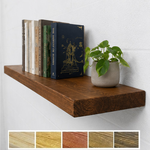 Chunky rustic floating shelf - rustic,